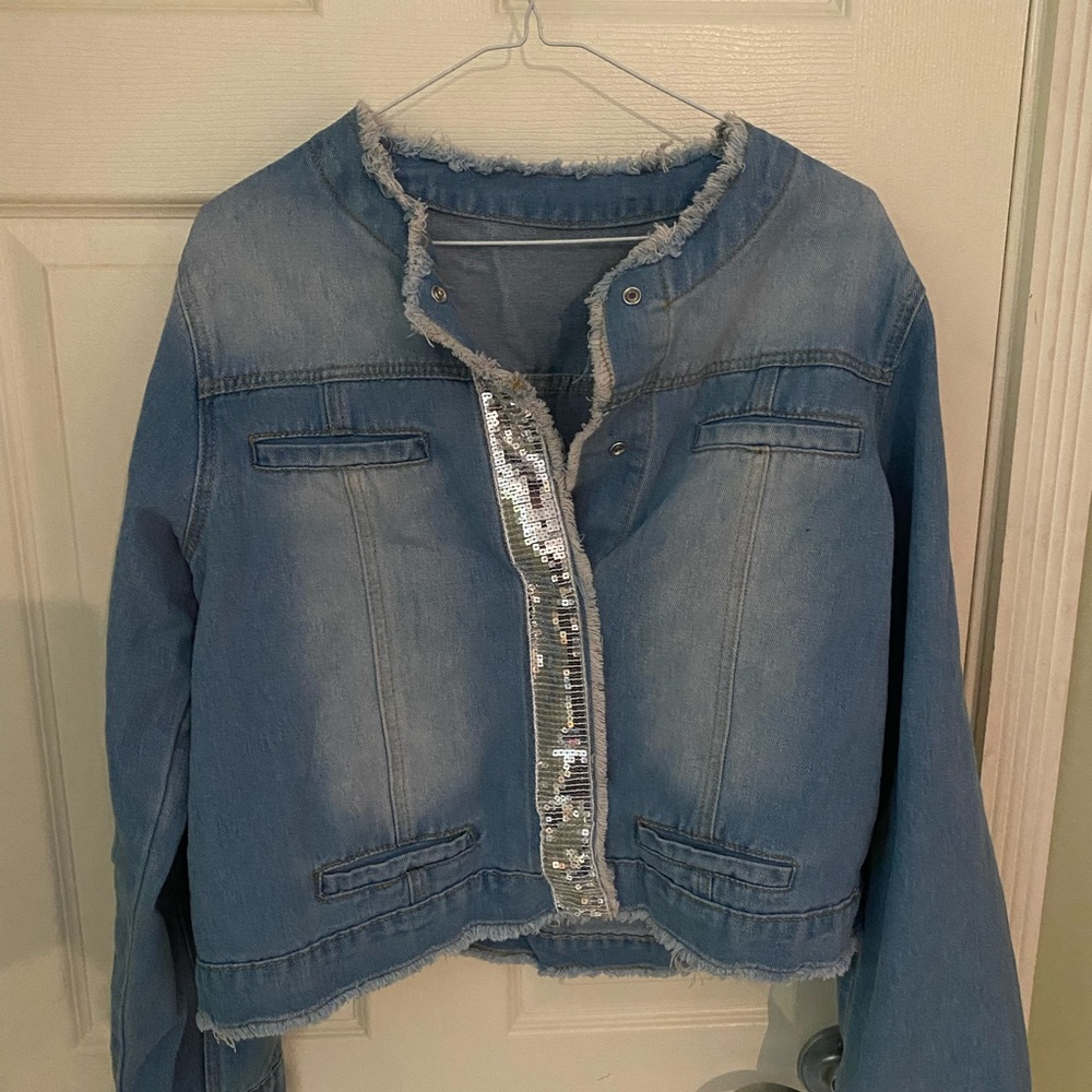 Unique Sparkley Jean Jacket - Picture 3 of 3